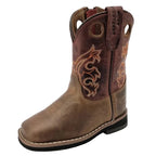 Pure Western Toddlers Levi Western Boots (PCP78119T) Brown/Barn Red