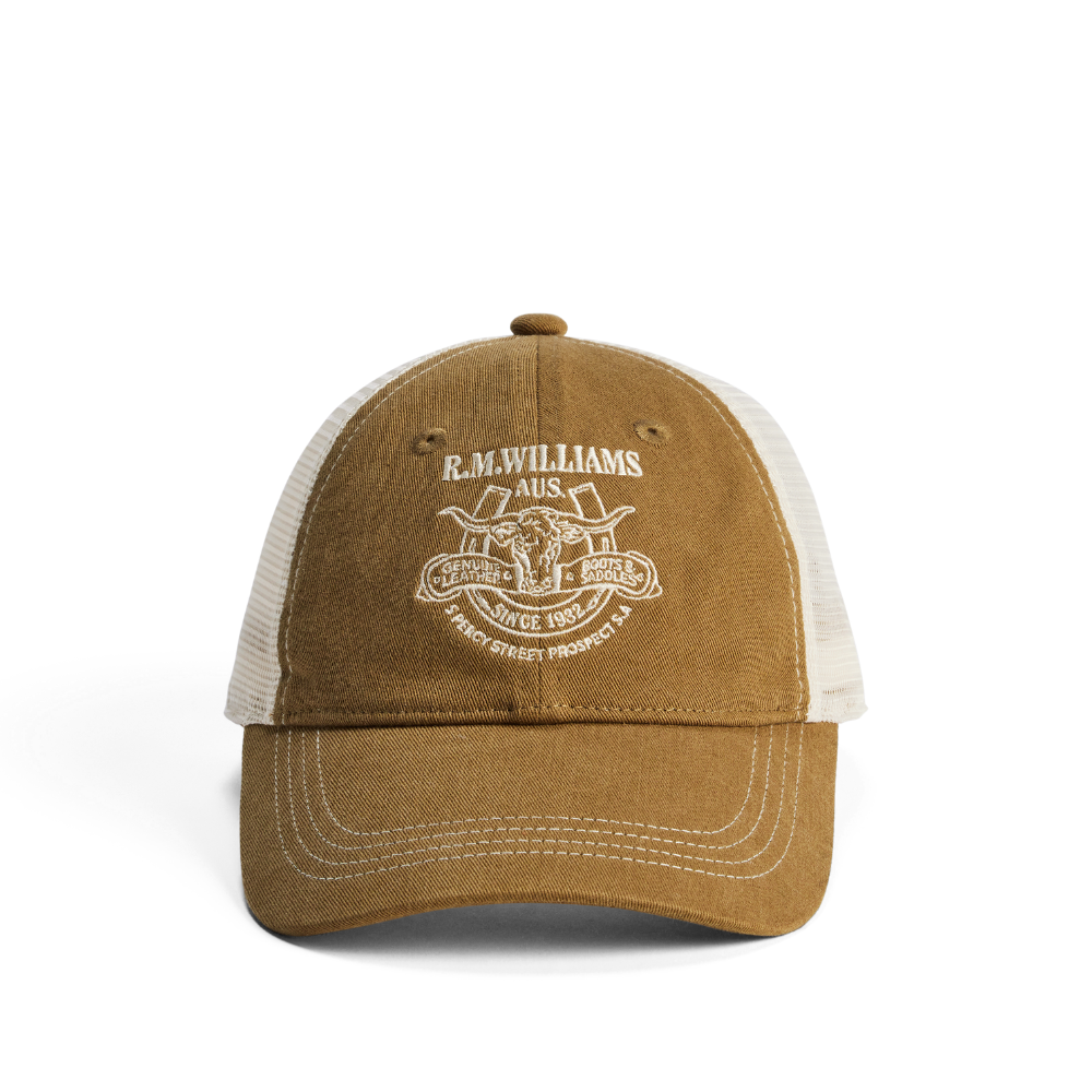 R.M.Williams Boots & Saddles Trucker Cap (ACX9OCT01) Dark Sand