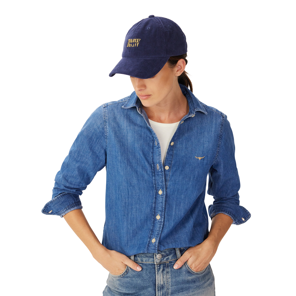 R.M.Williams Branded Cord Cap (ACX9OCR07) French Navy