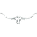 R.M.Williams Longhorn Decal Sticker (CG205) Silver