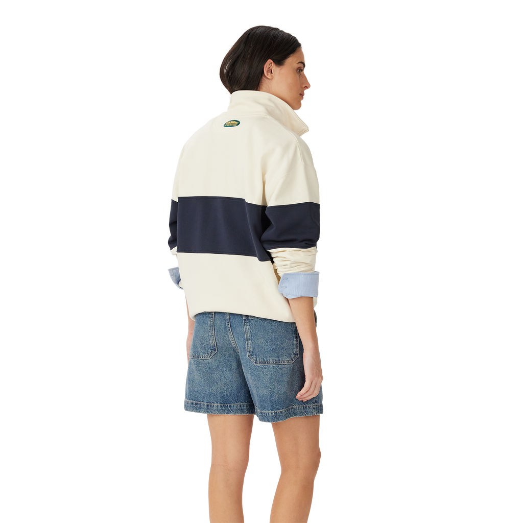 R.M.Williams Unisex 90s Logo 1/4 Zip Jumper (KZU00BB01) Ecru