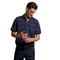 R.M.Williams Mens Ashfield Stripe Polo (KP210QS12) Vintage Blue