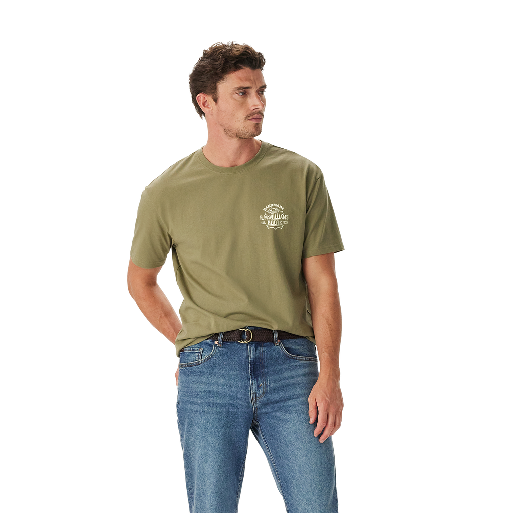R.M.Williams Unisex Boots S/S Tee (KDU10JE08) Sage
