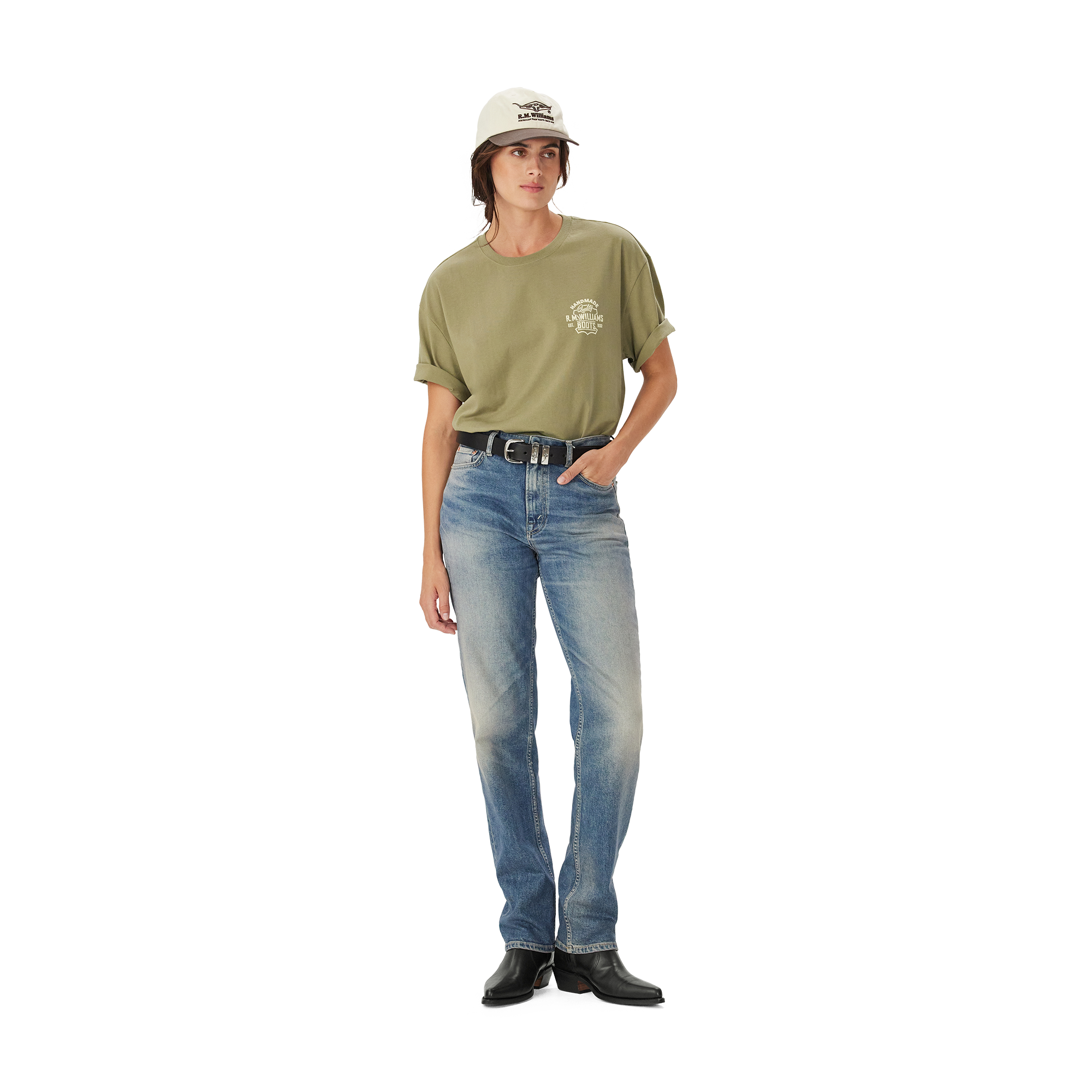R.M.Williams Unisex Boots S/S Tee (KDU10JE08) Sage