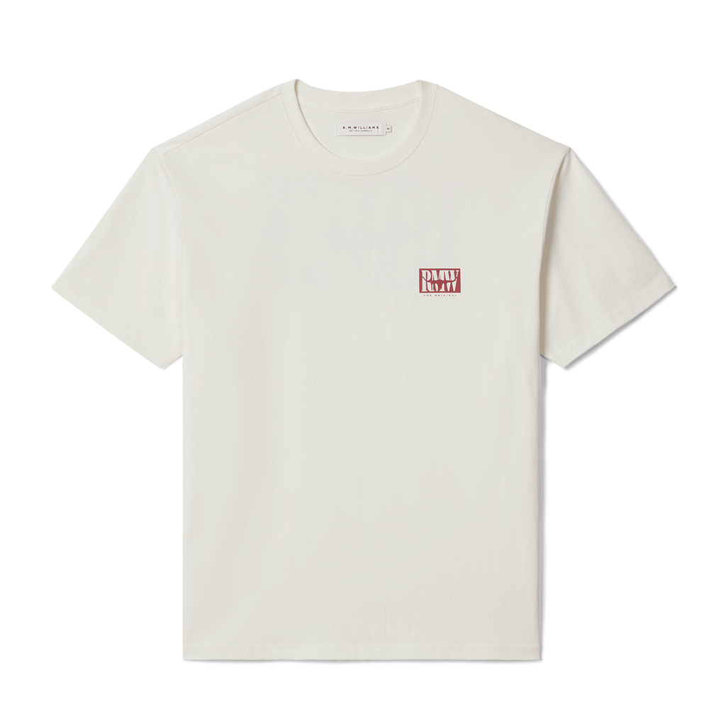 R.M.Williams Mens Branded S/S Tee (KDU10JE07) White