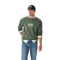 R.M.Williams Mens Heritage Crew Sweatshirt (KCU00BB04) Spruce Green