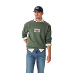 R.M.Williams Mens Heritage Crew Sweatshirt (KCU00BB04) Spruce Green