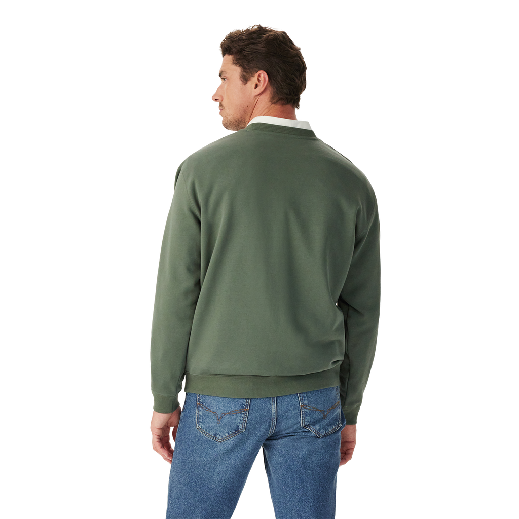 R.M.Williams Mens Heritage Crew Sweatshirt (KCU00BB04) Spruce Green