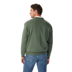 R.M.Williams Mens Heritage Crew Sweatshirt (KCU00BB04) Spruce Green