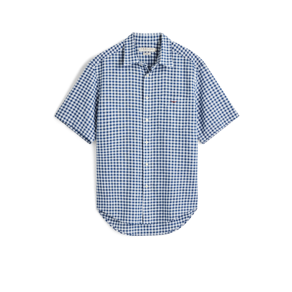 R.M.Williams Mens Johnson S/S Check Shirt (SHF11CL01) Navy