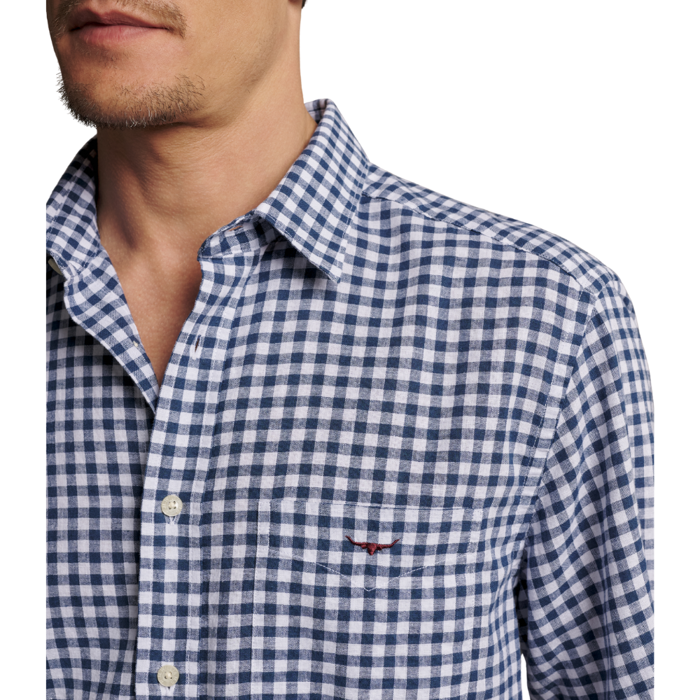 R.M.Williams Mens Johnson S/S Check Shirt (SHF11CL01) Navy