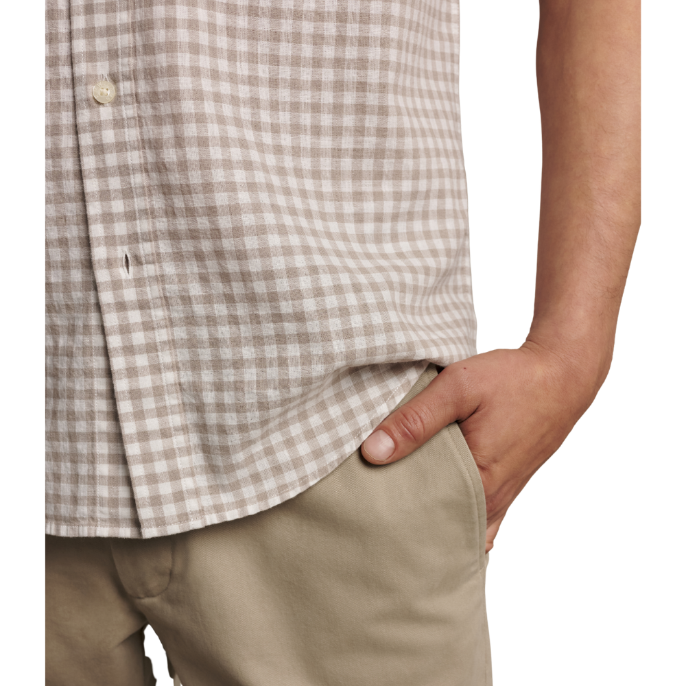 R.M.Williams Mens Johnson S/S Check Shirt (SHF11CL01) Tan
