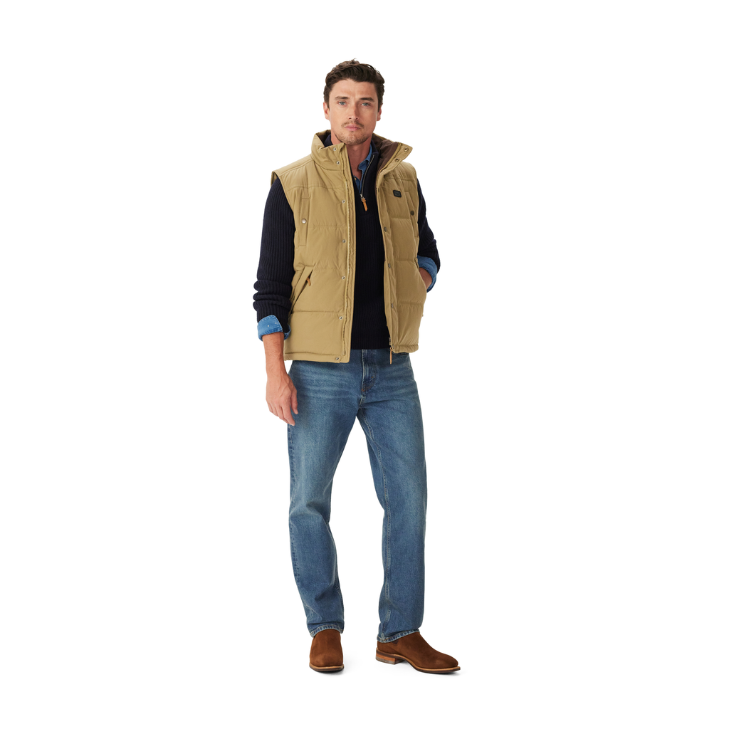 R.M.Williams Mens Kalkite Padded Vest (JV237NN01) Tan
