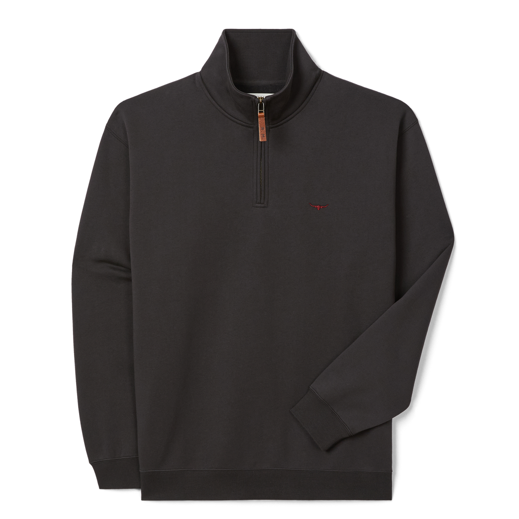 R.M.Williams Mens Mulyungarie 1/4 Zip Sweatshirt (KZU00BB03) Charcoal Flat Lay