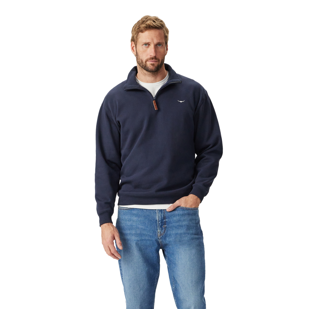 R.M.Williams Mens Mulyungarie Fleece (KZ400FL4502) Navy Front