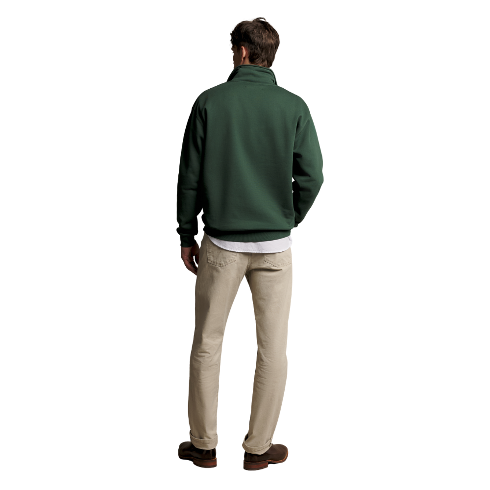 R.M.Williams Mens Mulyungarie Quarter Zip Jumper (KZU00BB08) Pine
