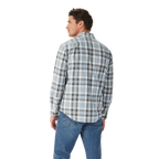 R.M.Williams Mens O'Connell Check L/S Shirt (SH201BS02) White