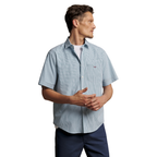 R.M.Williams Mens Quinn Poplin S/S Check Shirt (SHF11PS02) Green