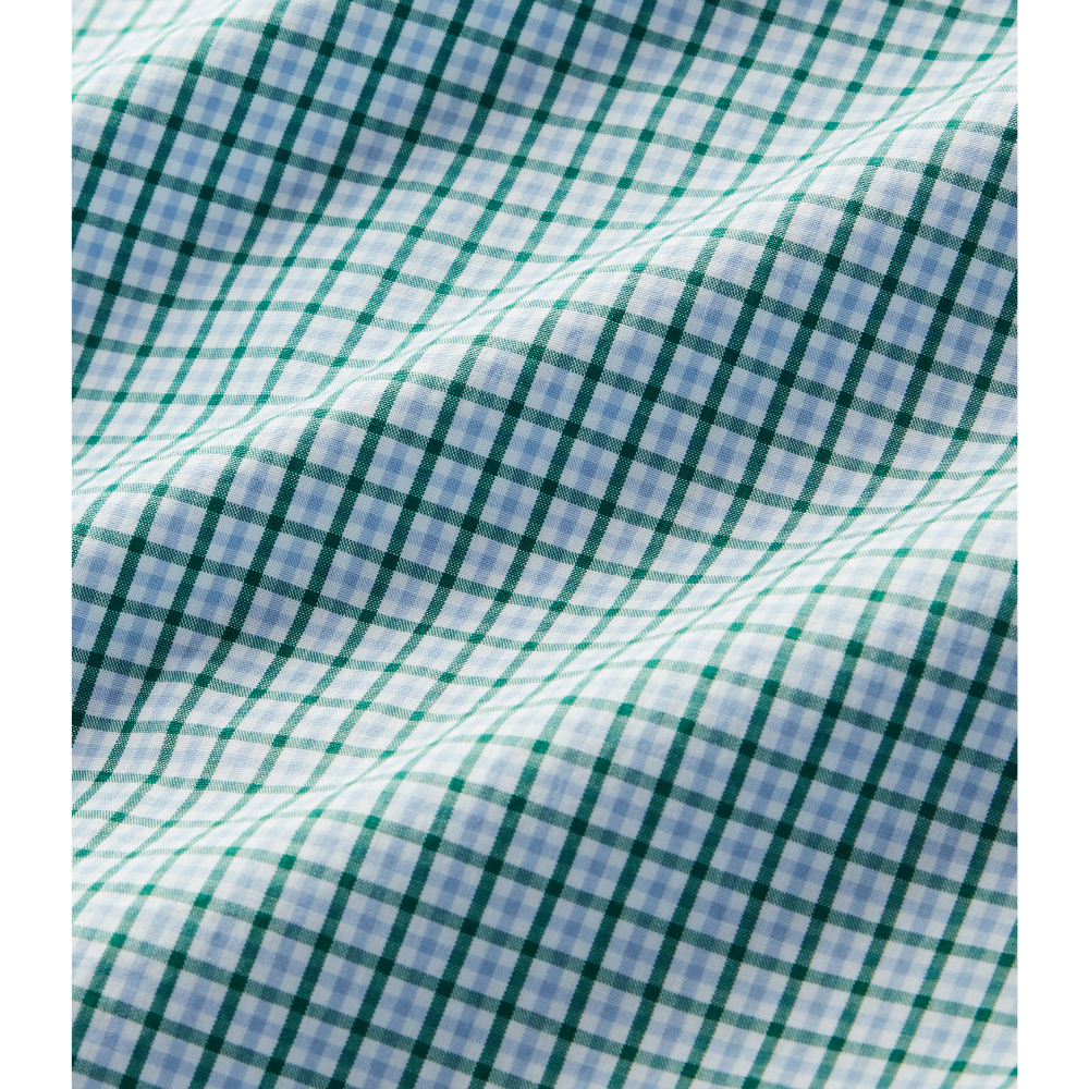 R.M.Williams Mens Quinn Poplin S/S Check Shirt (SHF11PS02) Green