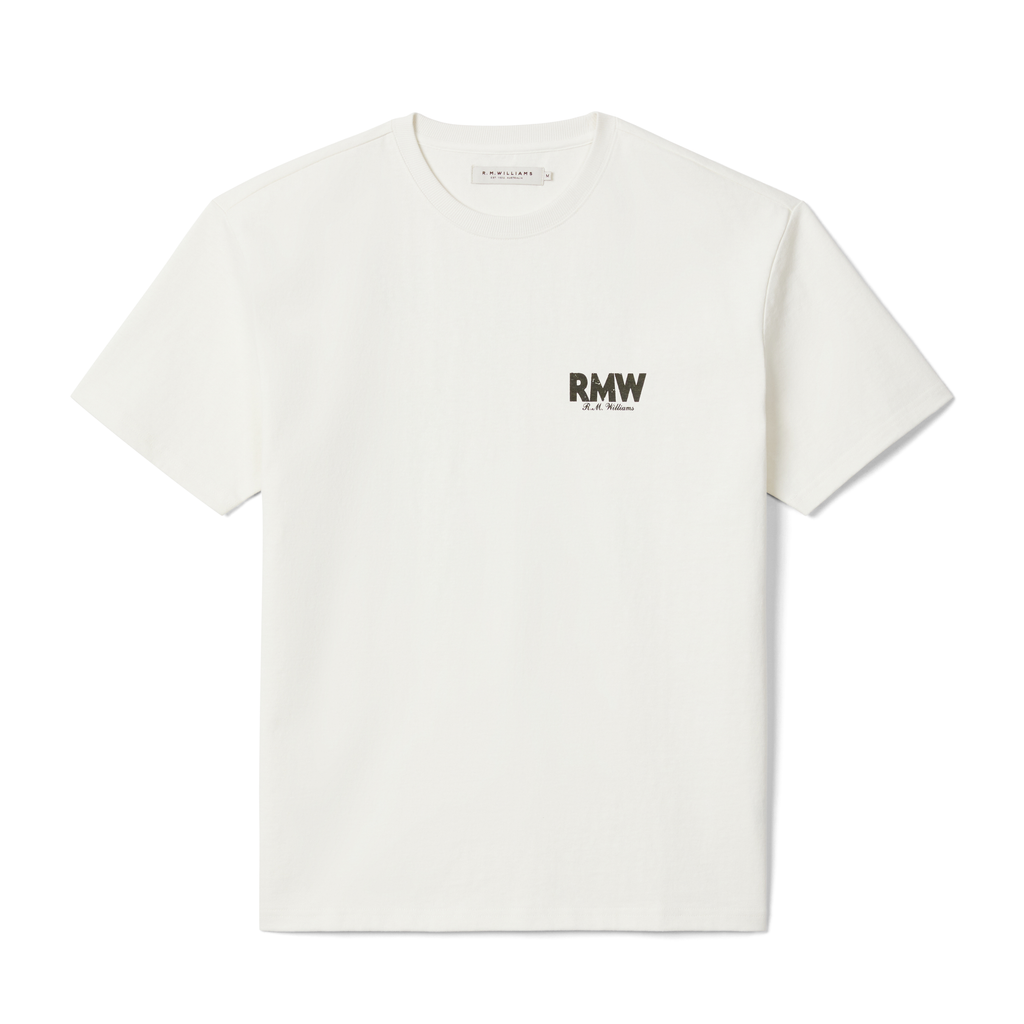 R.M.Williams Mens Rider S/S Tee (KDU10RJ02) Vintage White