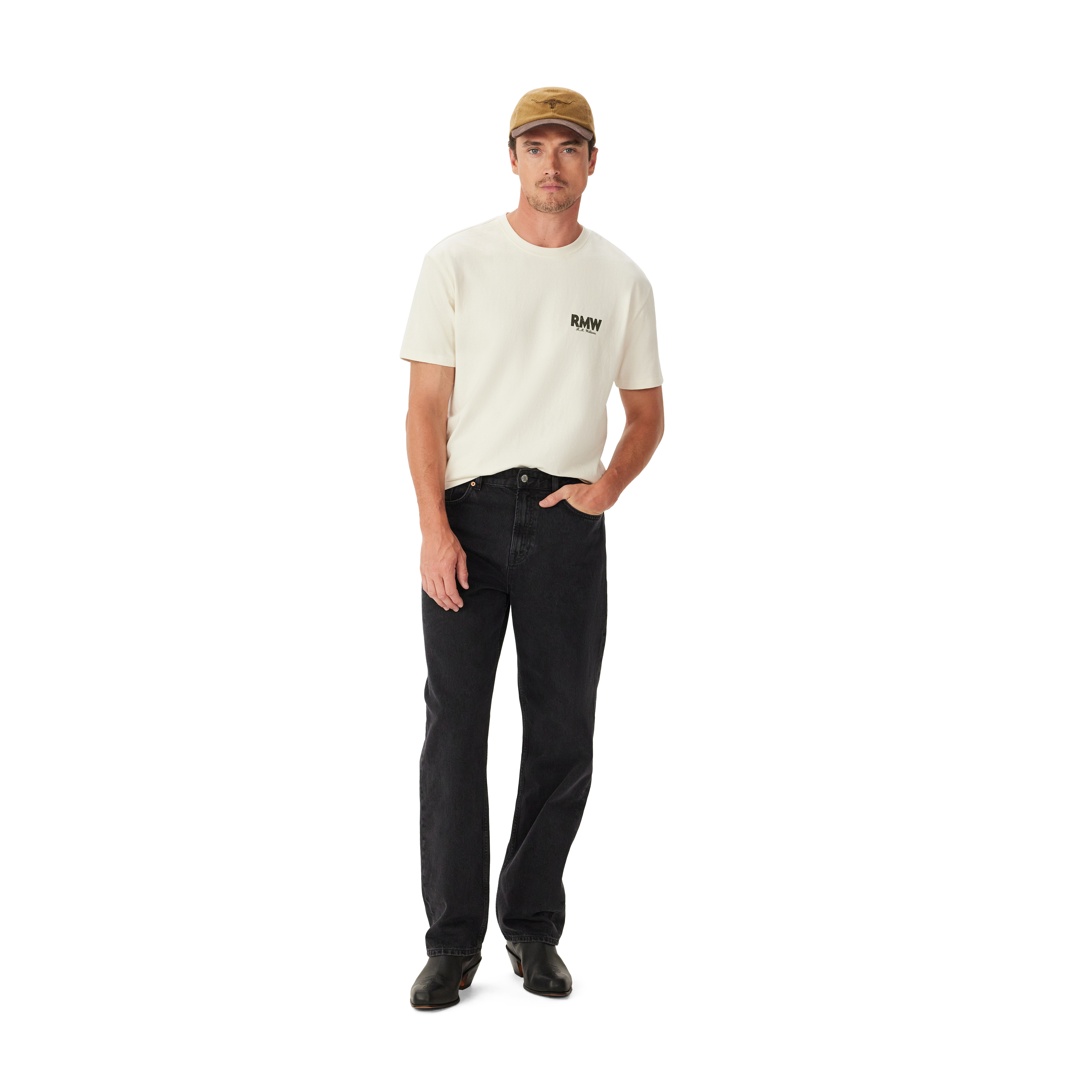 R.M.Williams Mens Rider S/S Tee (KDU10RJ02) Vintage White