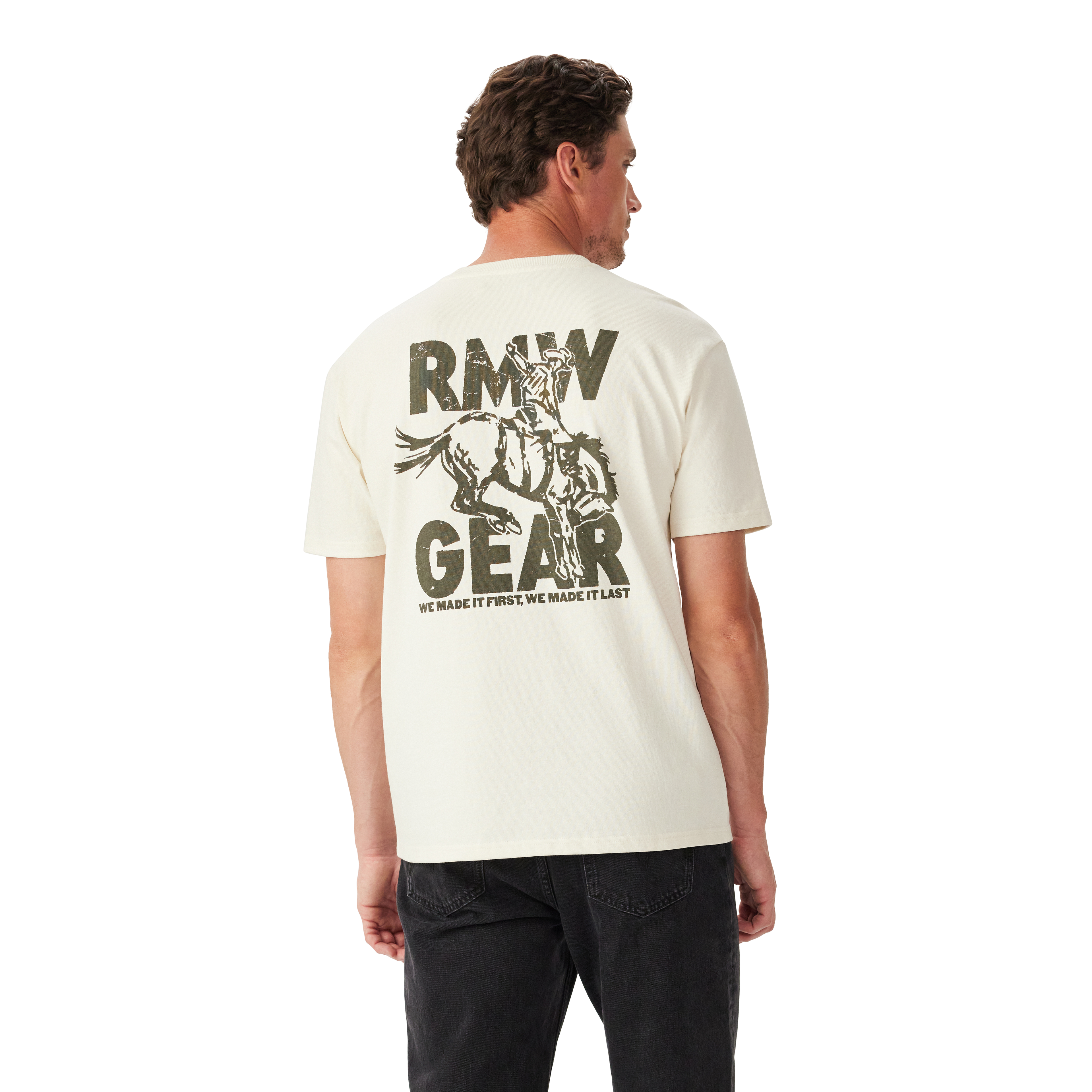 R.M.Williams Mens Rider S/S Tee (KDU10RJ02) Vintage White