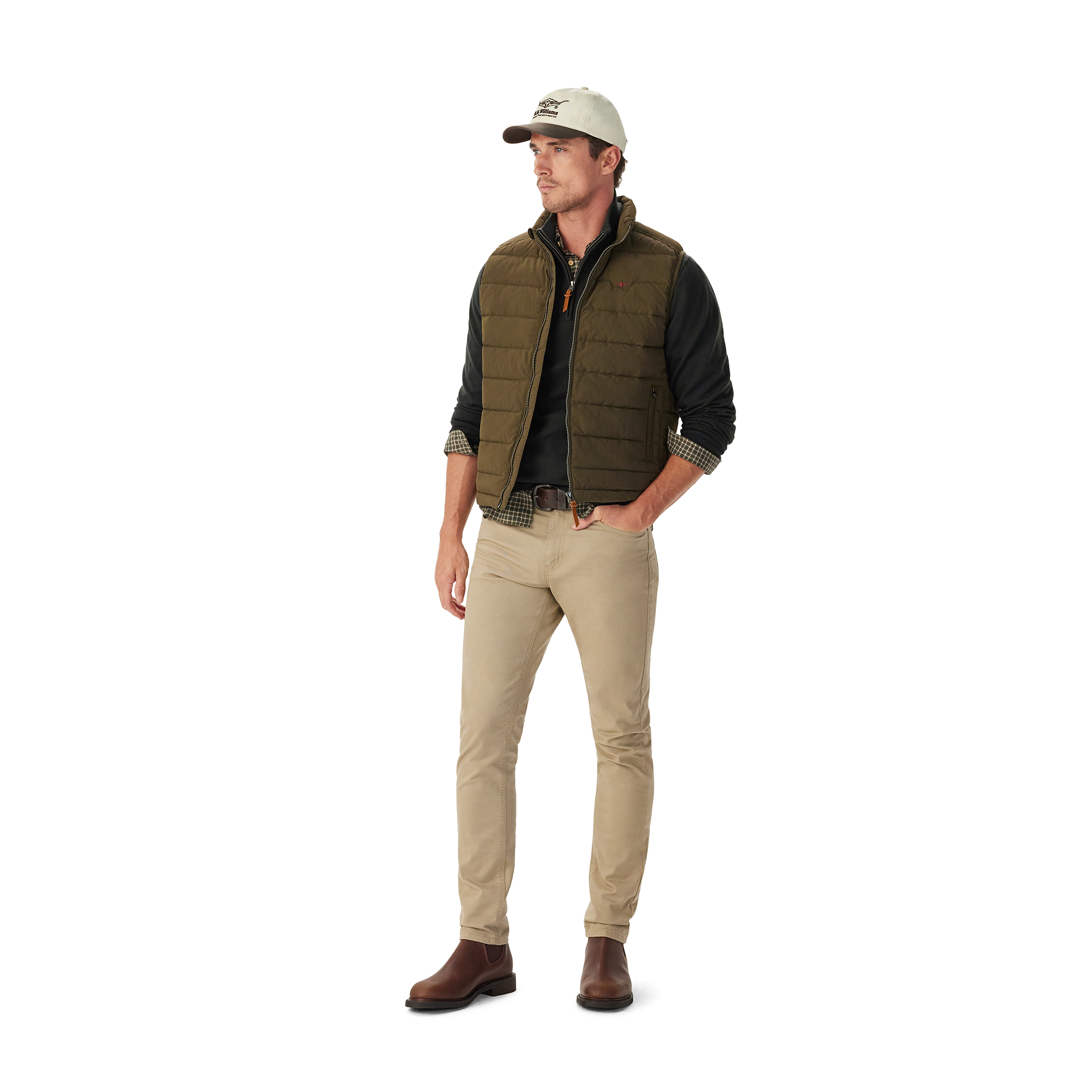 R.M.Williams Mens Rydal Padded Vest (JV235NN01) Fatigue