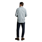 R.M.Williams Mens Sommers Poplin L/S Stripe Shirt (SH200PM03) Pine