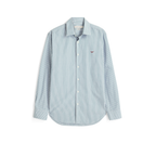 R.M.Williams Mens Sommers Poplin L/S Stripe Shirt (SH200PM03) Pine