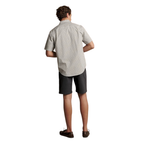 R.M.Williams Mens Winton Poplin S/S Check Shirt (SHF11PS01) White