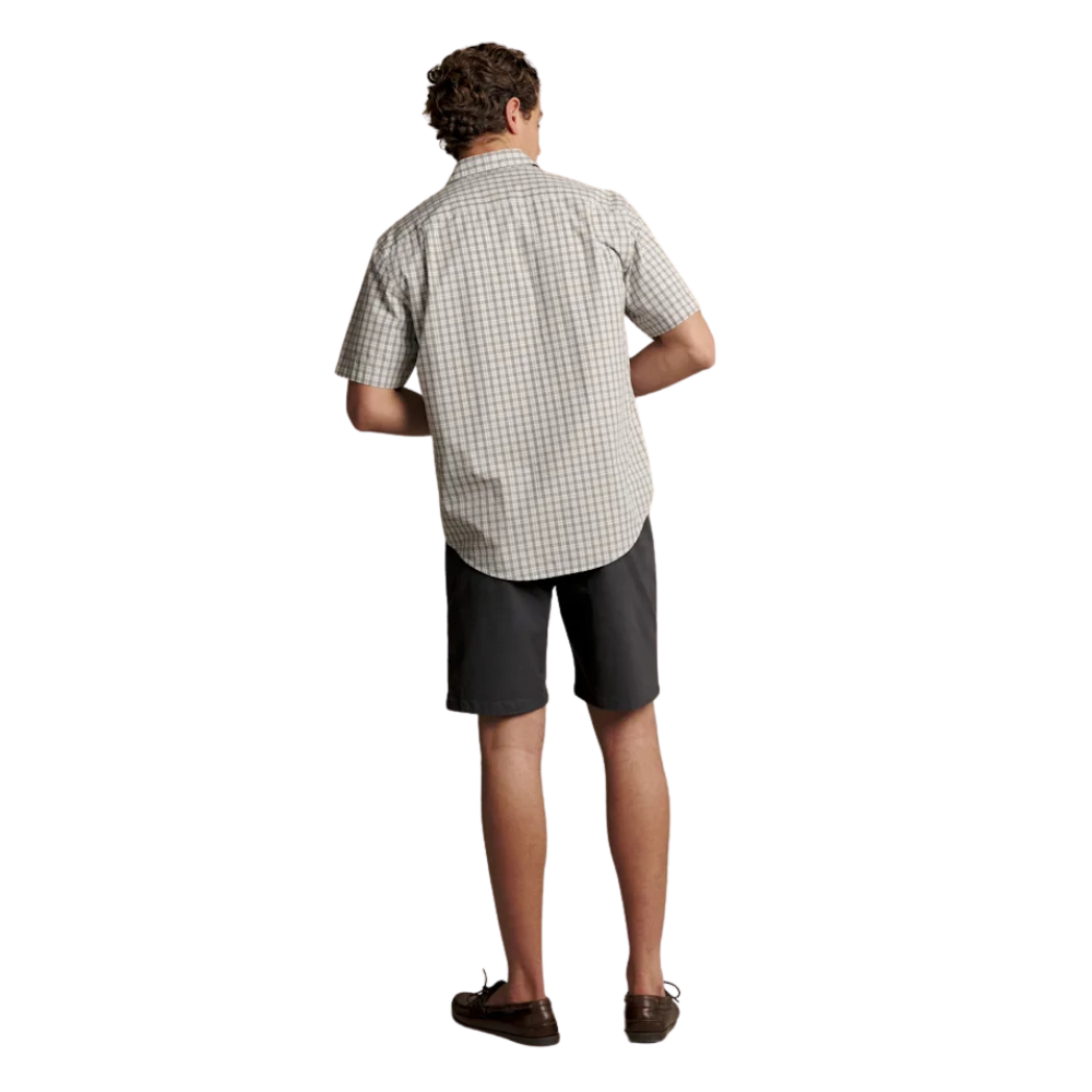 R.M.Williams Mens Winton Poplin S/S Check Shirt (SHF11PS01) White
