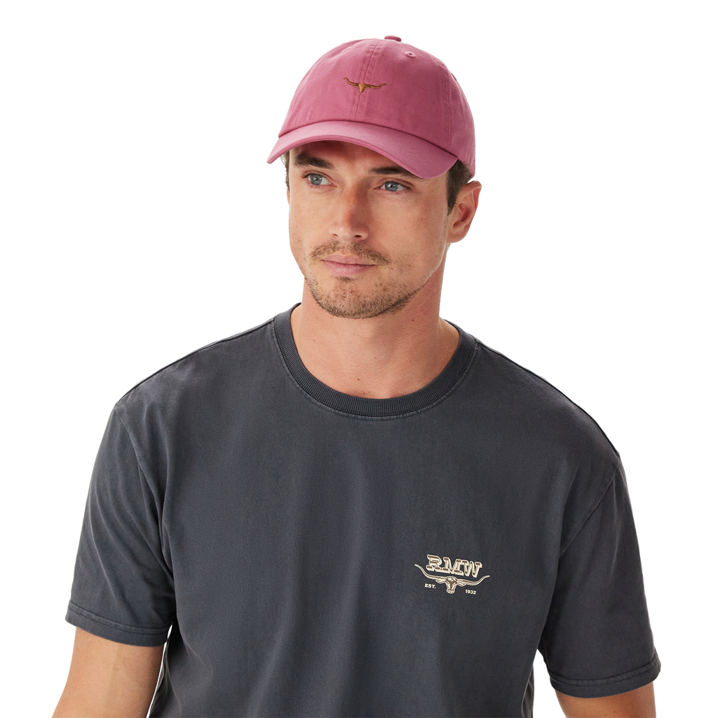 R.M.Williams Mini Longhorn Twill Cap (ACX9OWI24) Fuchsia