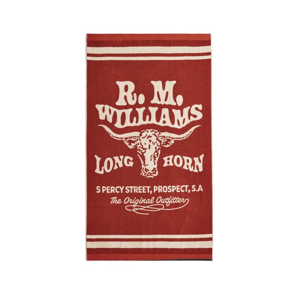 R.M.Williams  Original Outfitter Towel (LSLCOCO07) Faded Red