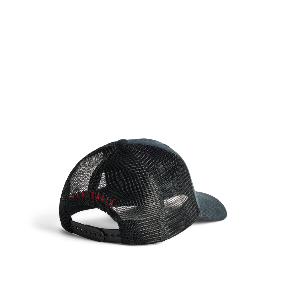 R.M.Williams  RMW Longhorn Trucker Cap (ACX9OCT06) Black Wash