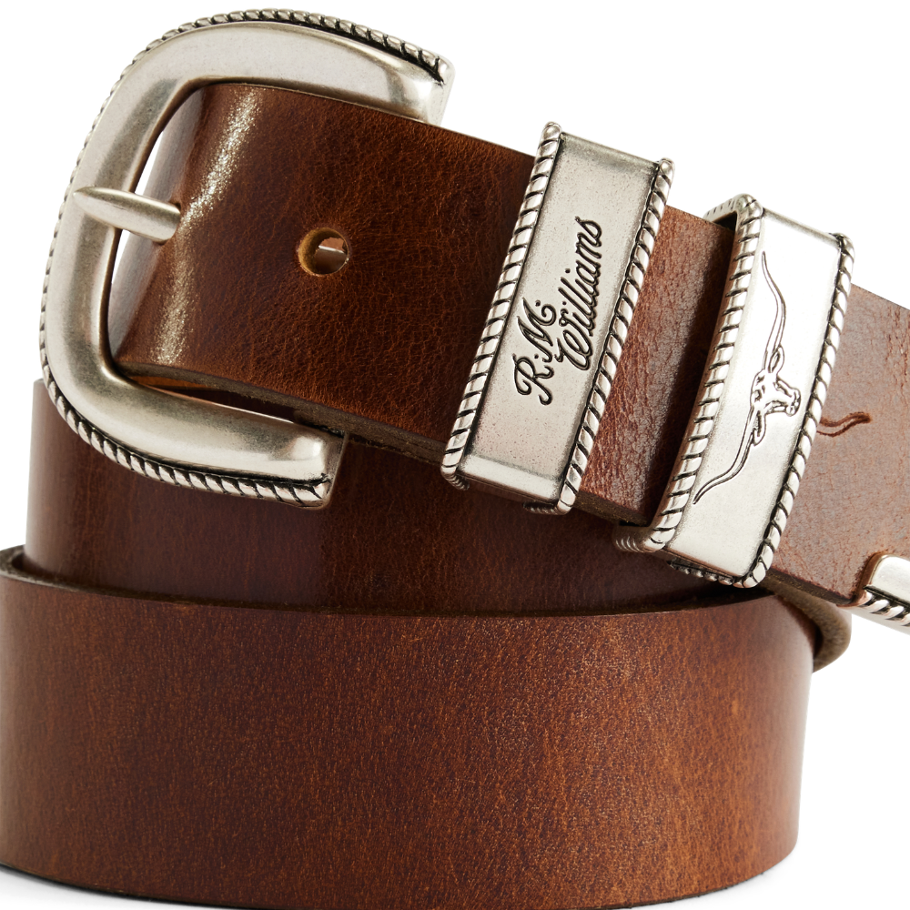 R.M.Williams  Rope Drover Belt (BSF5DDA01) Caramel