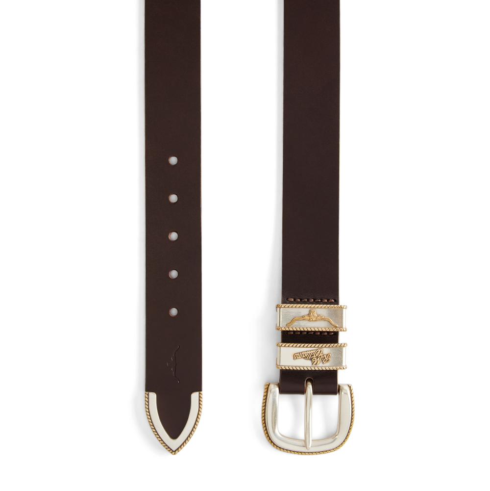 R.M.Williams  Rope Drover Belt (BSF5NCH02) Chestnut, shown against a plain white background.
