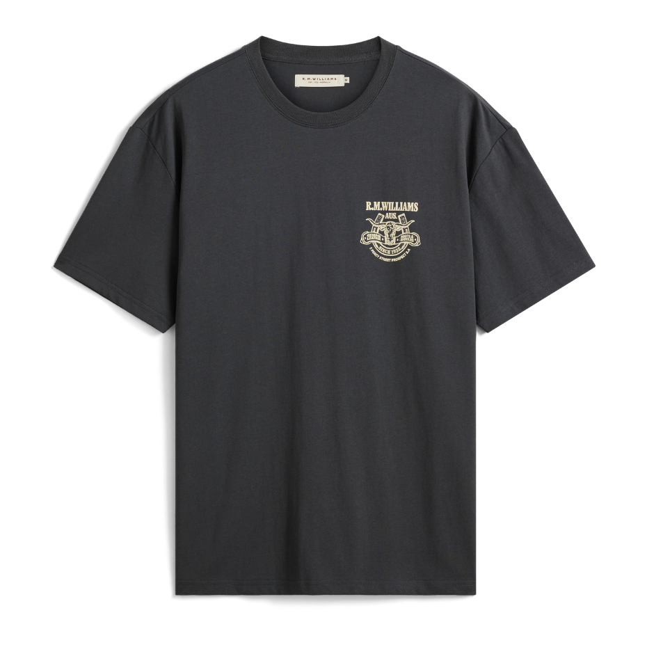R.M.Williams Unisex Blyth S/S Tee (KDU10JE13) Vintage Black