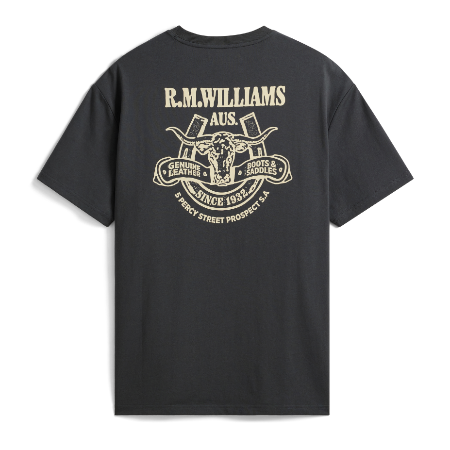 R.M.Williams Unisex Blyth S/S Tee (KDU10JE13) Vintage Black