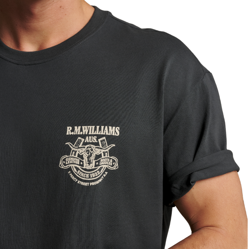 R.M.Williams Unisex Blyth S/S Tee (KDU10JE13) Vintage Black