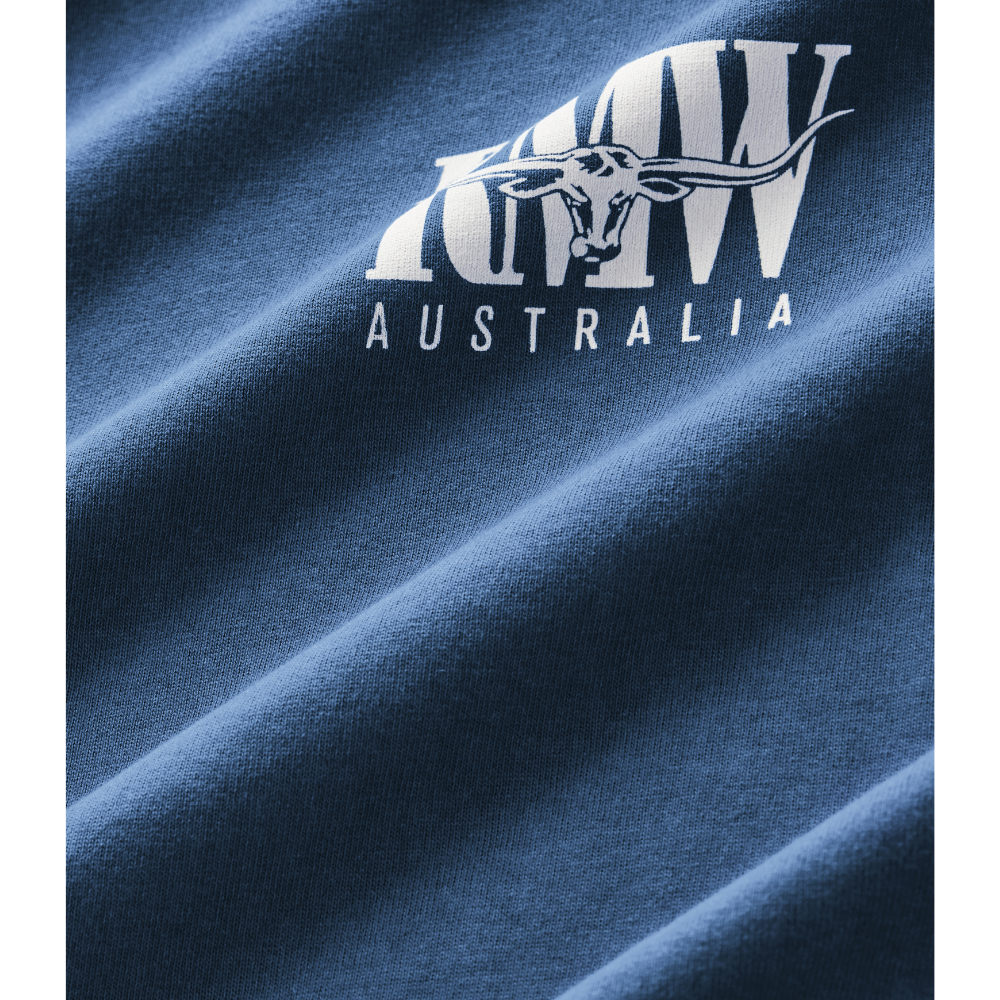 R.M.Williams Unisex Classic RMW S/S Tee (KDU10JE16) Mid Blue