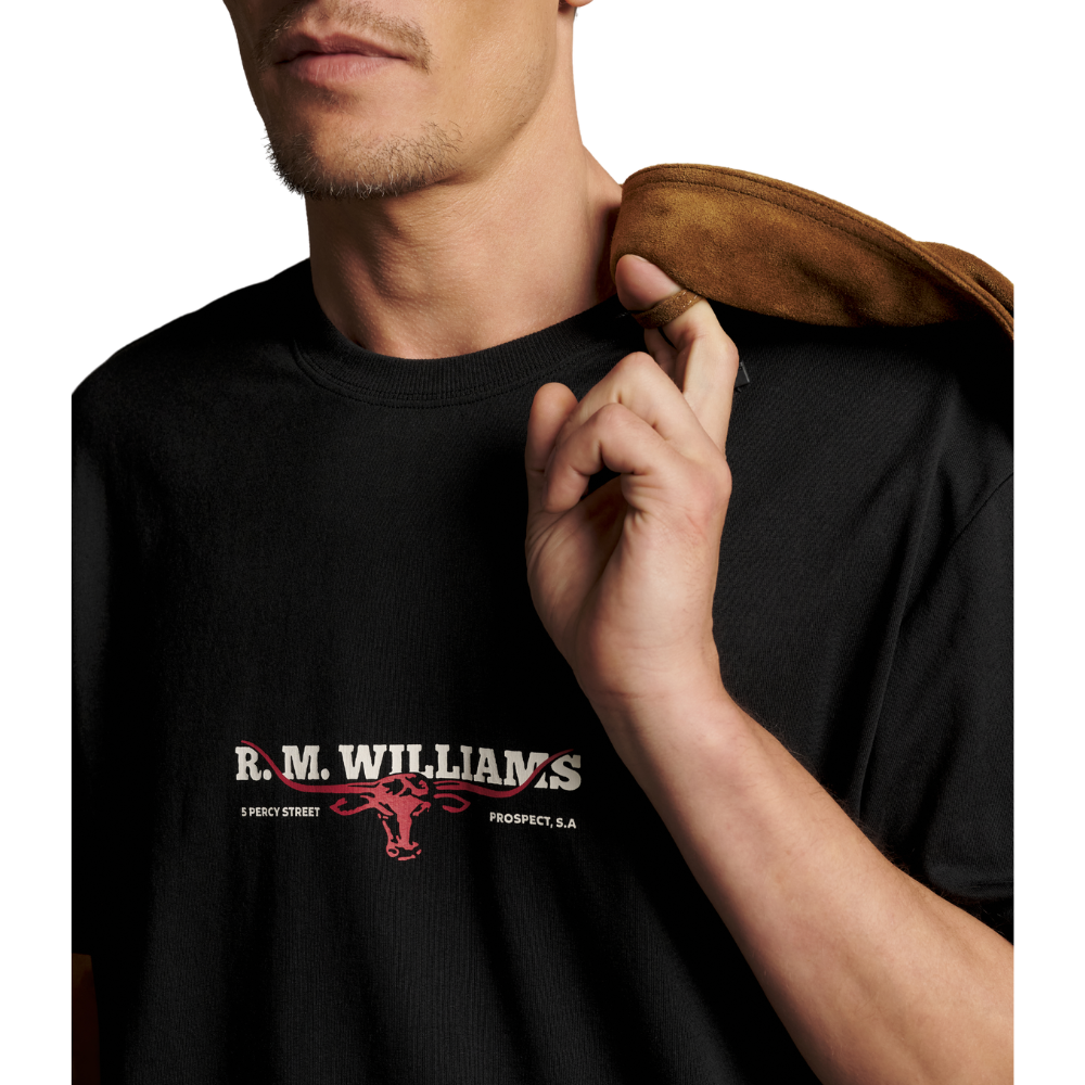 R.M.Williams Unisex Holt S/S Tee (KDU10JE19) Black