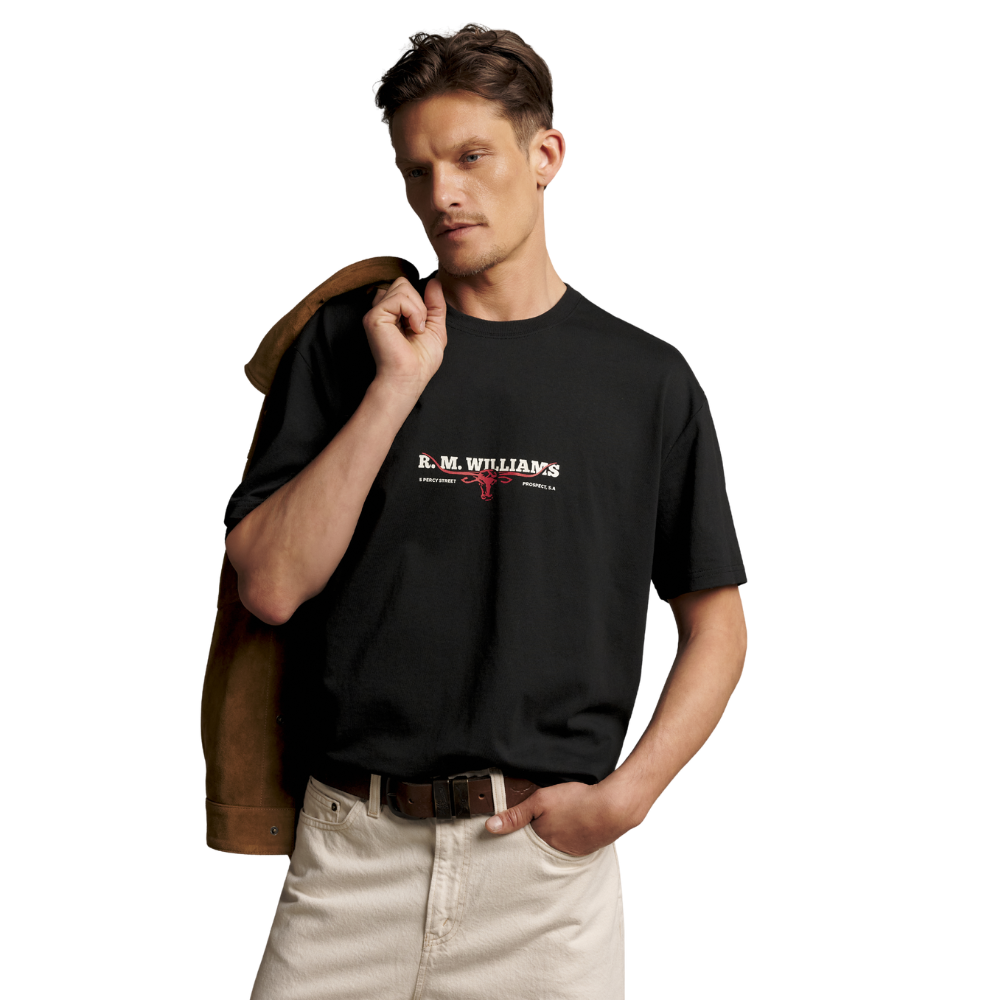 R.M.Williams Unisex Holt S/S Tee (KDU10JE19) Black