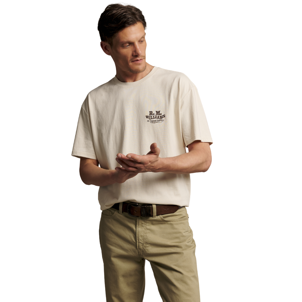 R.M.Williams Unisex Kandos S/S Tee (KDU10JE20) Ecru