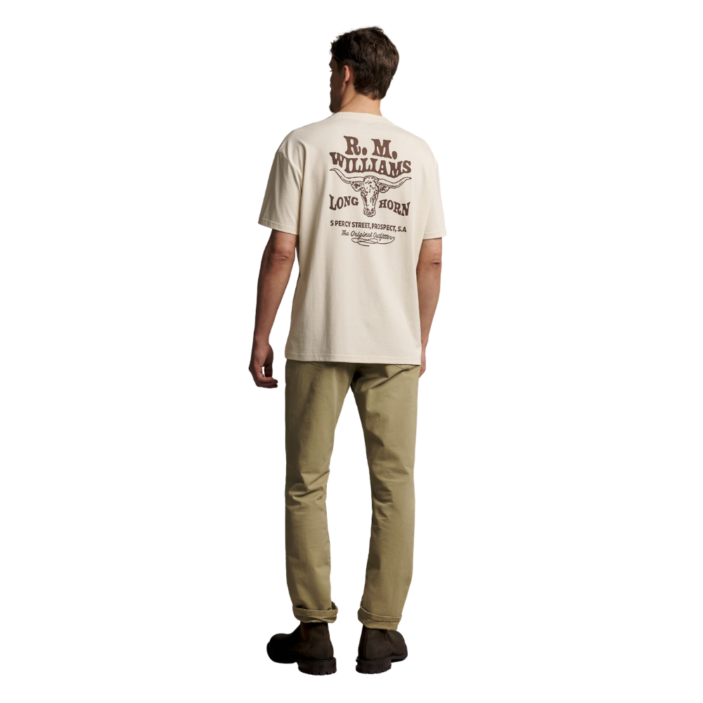 R.M.Williams Unisex Kandos S/S Tee (KDU10JE20) Ecru