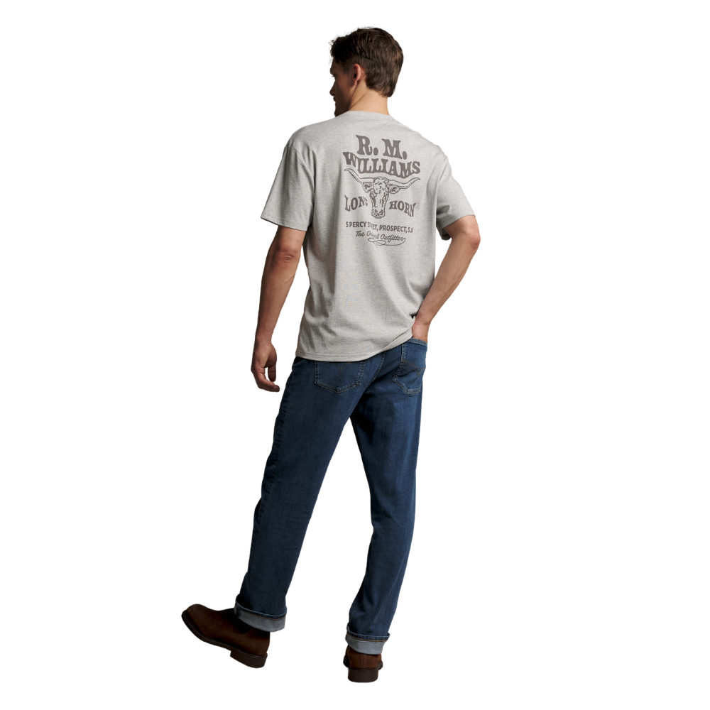 R.M.Williams Unisex Kandos S/S Tee (KDU10JE20) Grey Marle