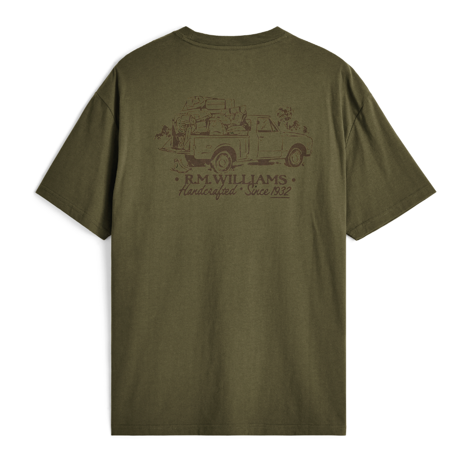 R.M.Williams Unisex Roadie S/S Tee (KDU10JE21) Fatigue