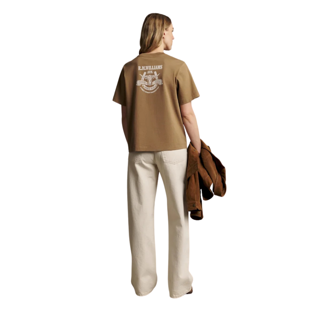 R.M.Williams Womens Blyth S/S Tee (KDX10JE05) Dark Sand