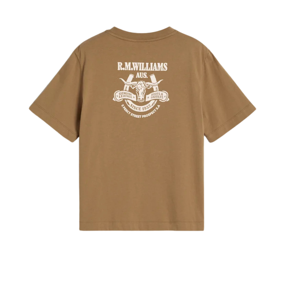 R.M.Williams Womens Blyth S/S Tee (KDX10JE05) Dark Sand