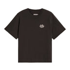A flat lay of an R.M.Williams Kandos Short Sleeve Tee (KDX10JE06) with an RMW logo on the left chest, photographed on a white background.