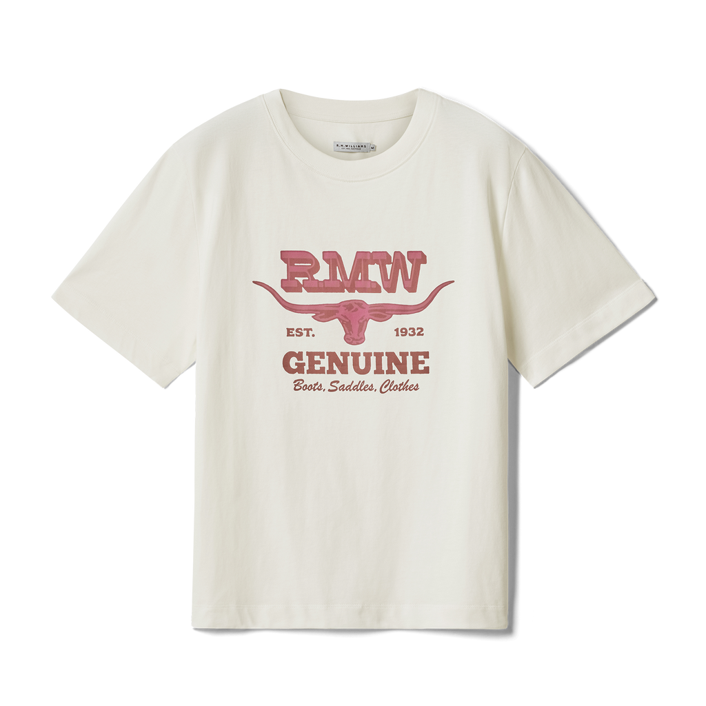 R.M.Williams Womens Louth S/S Tee (KDR10JE37) White